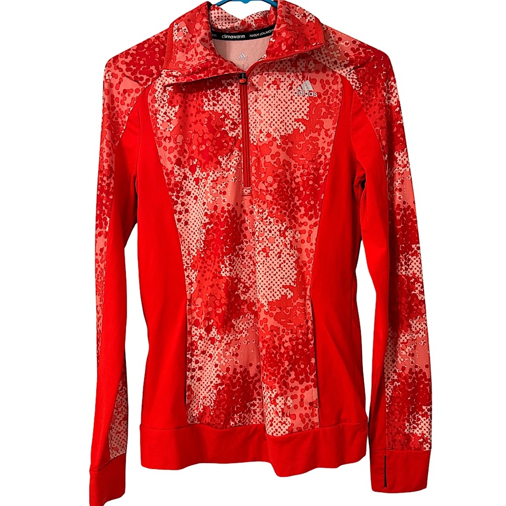 Adidas Climawarm Quarter Zip Long Sleeve Running Jacket Women’s Size Small